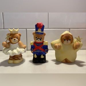 SOLD▪️Lucy & Me- Collection of 3.  Nutcracker Bear Figurines & Star Bear